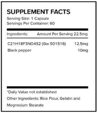 eng pm GW 501516 12 5mg 60 caps Hardcore Serie 4900 2