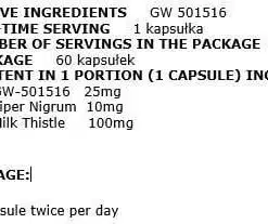 eng pm Animal Factory GW 501516 Cardarine 25 mg 60 caps 3230 2