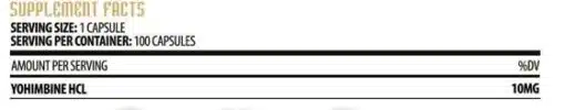 eng pm Yohimbine HCL 10mg 100 capsules 2538 4