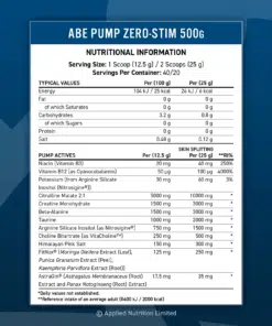 ABEPumpStim Free500g Nutritionnel