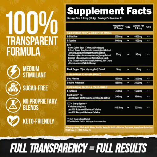 SH Pre SupplementFacts