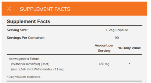 esp pm Ashwagandha 450 mg 180 cápsulas 2304 2