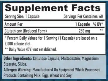 eng pm Haya Glutathione Reduced 250 mg 60 caps 3790 2