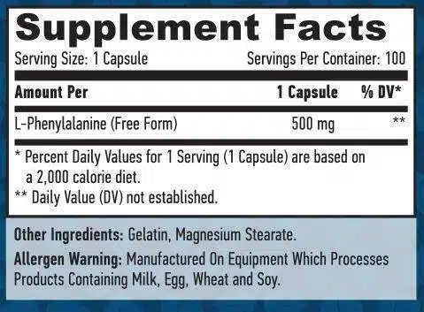 eng pm Haya L Fenylalanine 500 mg 100 capsules 4650 1