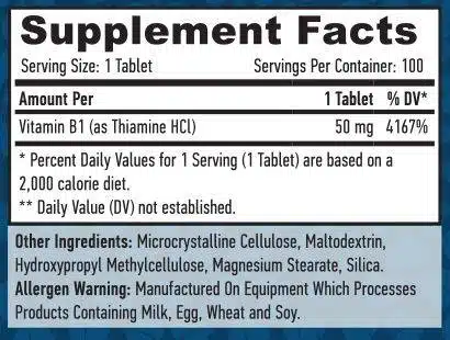 nld pm Haya Vitamine B 1 Thiamine 100 tabletten 4132 2