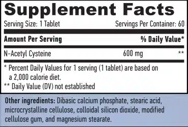 eng pm N Acetyl Cysteine 600mg 60 caps 1022 2