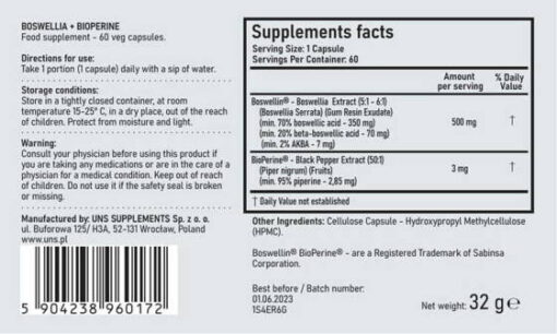 eng pm UNS Boswellia Bioperine 60 caps 3705 2