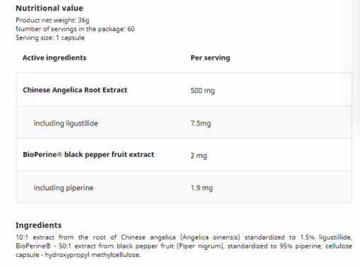 nl pm UNS Chinese Angelica 60 caps 4514 2