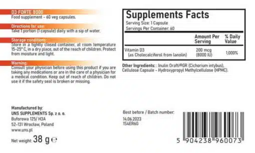 eng pm UNS Vitamin D3 Forte 60 caps 8000 UI 3703 2