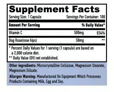 eng pm Vitamine C avec cynorhodon 500 mg 100 gélules 1832 2