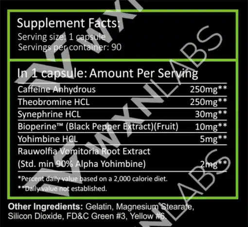 simble burner v2 supplement facts