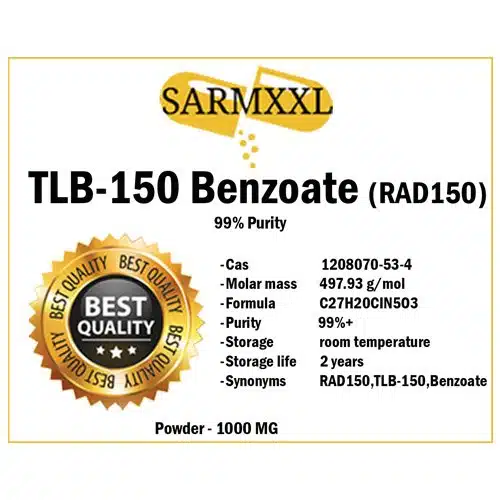 wwwsarmxxlcom TLB 150 Benzoate RAD150 powder 1000mg