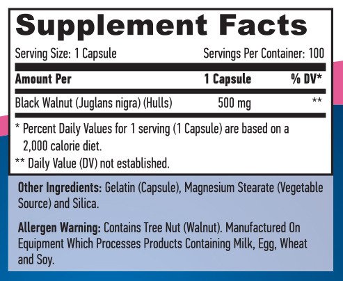 eng pm Łupiny orzecha czarnego 500 mg 100 kapsułek 1232 2