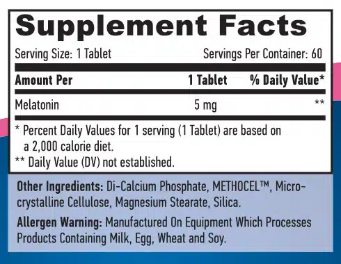 eng pm Melatonin Time Release 5mg 60 caps 1021 2