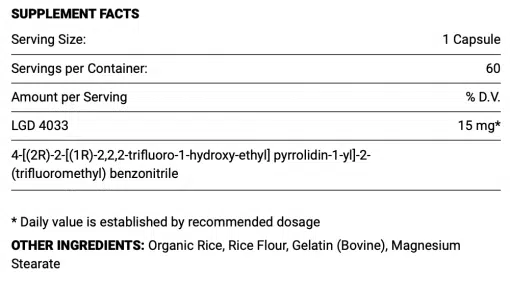 BIO Molecule Ligandrol LGD 4033 Inhaltsstoffe Facts