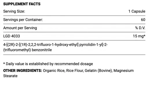 BIO Molecule Ligandrol LGD 4033 Inhaltsstoffe Facts